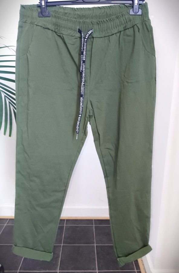 Capri kalhoty khaki - Kalhoty, baggy